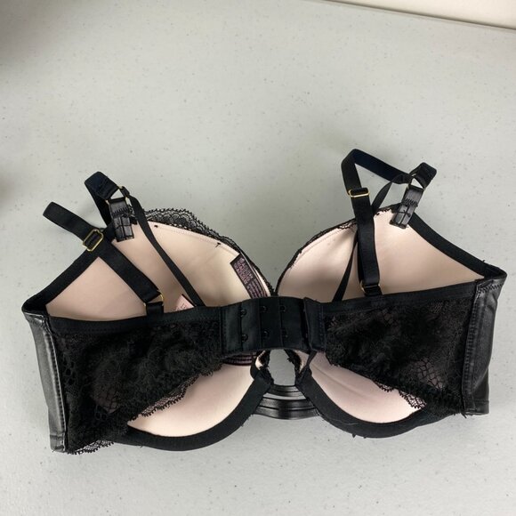 Victorias Sercret Black Very Sexy Push Up Bra Lace Strappy NWT Womens 34D - Picture 2 of 7